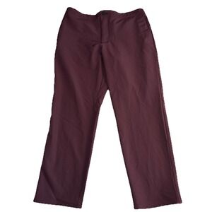 BANANA REPUBLIC SLIM FIT PANTS Men 34x30 Burgundy Chino Golf Taylor Performance